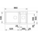 Кухонная мойка BLANCO METRA 9 Silgranit PuraDur 520586 жемчужный без клапана-автомата