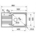 Мойка Franke SRX 611-86XL,сталь (101.0368.321)