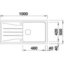 Мойка BLANCO 519696 BLANCO SONA XL 6S SILGRANIT серый беж