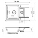 Кухонная мойка FLORENTINA липси 780К капучино (20.250.D0780.306)