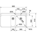 Кухонная мойка FRANKE snx 251 3 1/2 прав эксц. нерж.сталь