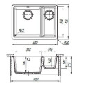Кухонная мойка FLORENTINA Вега 335/160 черный (22.325.D0500.102)