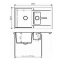 Кухонная мойка POLYGRAN BRIG-870 Серый 14