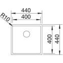 Кухонная мойка BLANCO CLARON 400-IF Durinox® отводная арматура InFino®нержавеющая сталь Durinox 523389