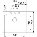 Кухонная мойка FRANKE mrg 610-58 (114.0060.685) белый металлик