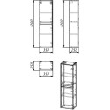 Пенал GROSSMAN ЭДВАНС 35 см цемент светлый 303504