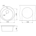 Кухонная мойка KRONA RUNDE D475 1 SAND