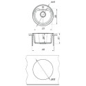 Кухонная мойка DR.GANS Дора (435х435х221) Терра (25.015.B0435.405)
