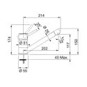 Смеситель для мойки FRANKE Sinta (115.0303.605) миндаль