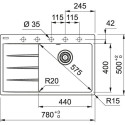 Мойка FRANKE CNG 611/211-78 TL оникс (114.0639.731)