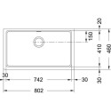 Кухонная мойка FRANKE Kubus KBG 110-70 белый, автомат