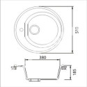 Мойка GRANFEST Rondo GF-R510 (d510) Терракот 307 круглая 417506