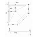 Поддон GROSSMAN GR-S19090D 90х90х2,5 см белый