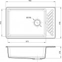 Кухонная мойка GRANFEST Quarz GF-ZL51 черный