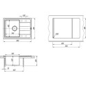 Кухонная мойка FLORENTINA Комби 650 жасмин (21.390.B0650.201)