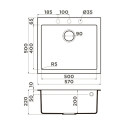 Кухонная мойка OMOIKIRI Bosen 57A-GR (4993819)