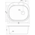 Кухонная мойка EMAR EMQ-1570.C антрацит