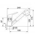 Смеситель FRANKE 115.0470.665 FRANKE NOVARA PLUS,бежевый,с выдвижным шлангом