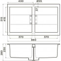 Кухонная мойка OMOIKIRI Banzen 86-2-GR Artceramic/leningrad grey (4993318)