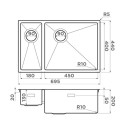 Кухонная мойка OMOIKIRI Taki 69-2-U/IF-IN-R Side (4993182)