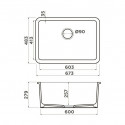 Кухонная мойка OMOIKIRI Torishima 67-U/I-WH Glossy (4993866)