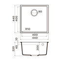 Кухонная мойка OMOIKIRI Bosen 44-U-GR (4997010)