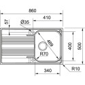 Кухонная мойка FRANKE SRX 611- 86 (101.0383.480)