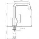 Смеситель Zigmund & Shtain ZS 1400 нержавейка полированная