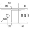 Кухонная мойка FRANKE OID 611-62 серый (114.0571.486)