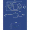 Мойка GRANFEST Corner GF-C1040E (1040х570) Черный 308 угловая 422828