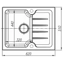 Кухонная мойка DR.GANS Лора (620х510х217) Дюна (25.020.A0620.402)