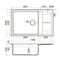 Кухонная мойка OMOIKIRI Sumi 78A-LB-WG (4997103)