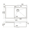 Кухонная мойка OMOIKIRI Akisame 86-IN-R Side (4997042)