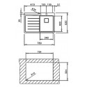 Мойка кухонная TEKA ZENITR151B1DRHD78крылосправа(art.12139012)