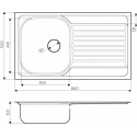 Кухонная мойка OMOIKIRI Kashiogawa 86-IN(арт.4993453)