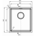 Кухонная мойка FLORENTINA Оптима-HM 360.400.10.10 сатинированная OHM.360.400.B.10.S.10