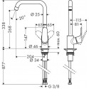 Смеситель HANSGROHE Focus E 2 31820800 сталь