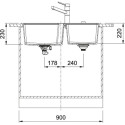 Кухонная мойка FRANKE UBG 620-86 бежевый (114.0582.290)