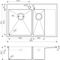 Мойка OMOIKIRI Akisame 78-2-LG-R Нерж.сталь/светлое золото PVD 4973088