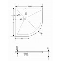 Поддон GROSSMAN GR-S2100100 100х100х2,5 см графит