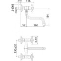 Смеситель MILARDO Duplex DUPSB1M09