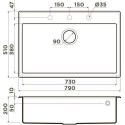 Кухонная мойка OMOIKIRI Tedori 79-BE Tetogranit/ваниль (4993949)