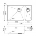 Кухонная мойка OMOIKIRI Taki 69-2-U/IF-IN-L Side (4997049)