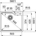 Кухонная мойка FRANKE Urban UBG 610-56 черный матовый (114.0696.196)