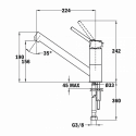 Смеситель TEKA AUK 913 хром (art.509130210)