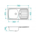 Кухонная мойка ALVEUS BASIC 150 NAT-90 1136532 (в комплекте с сифоном 1130543)