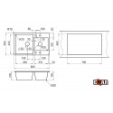 Кухонная мойка EMAR EMQ-2800.Q антрацит