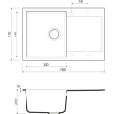 Мойка OMOIKIRI Daisen 78-GR Artgranit/leningrad grey 4993325