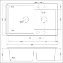 Кухонная мойка EMAR EMQ-2800.Q берилл