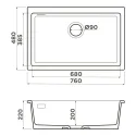 Кухонная мойка OMOIKIRI Omishima 76-U-BL Matt (4997517)